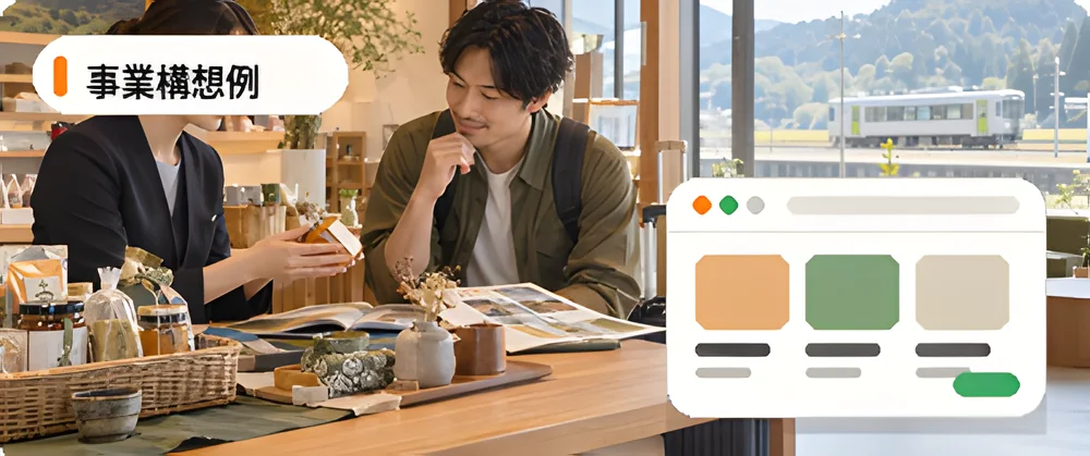 旅行事業者の事業構想例のイメージ