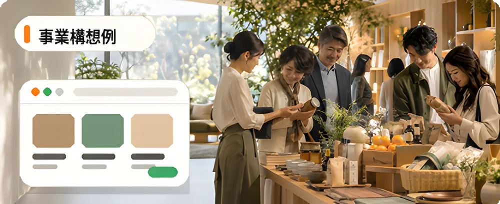 会員制事業の事業構想例のイメージ